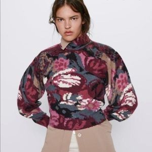 Zara floral sweater